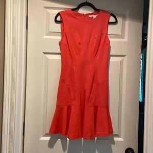 Diane Von Furstenberg fit and flare Coral dress